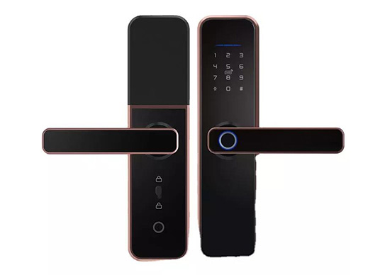 Processo de instalação e configuração de uma fechadura de porta digital inteligente Bluetooth