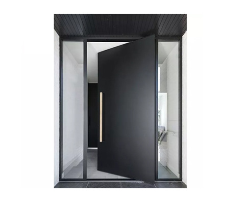 Design de porta principal de pivô de hotel de liga de alumínio